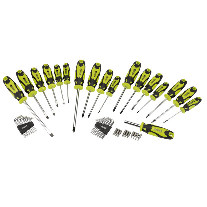 Draper Screwdriver, Hex Key and Bit Set, Green (44 Piece) 78619 Draper  - Dynamic Drive