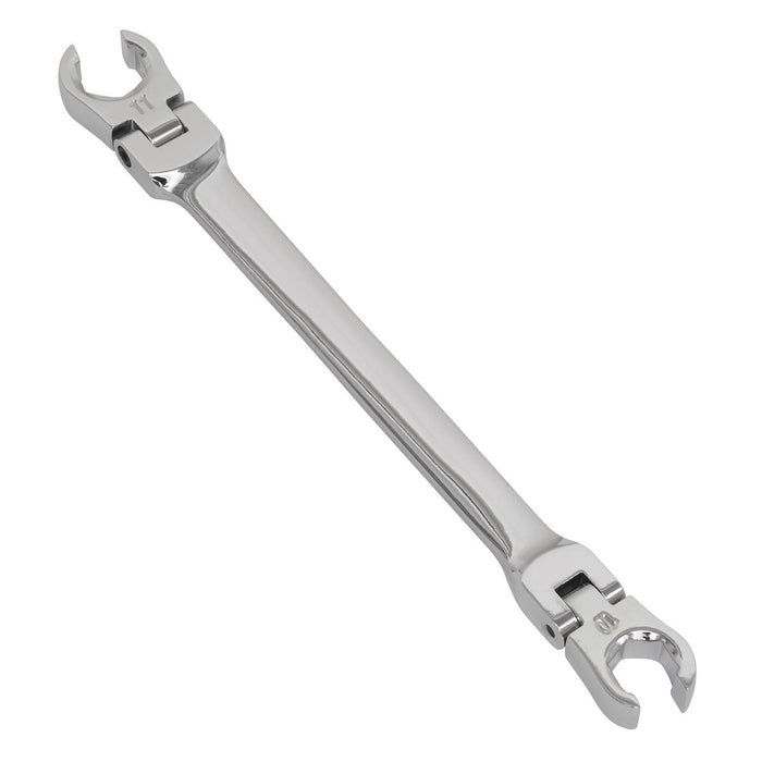 Sealey Flexi-Head Flare Nut Spanner 10 x 11mm AK26521 Sealey  - Dynamic Drive