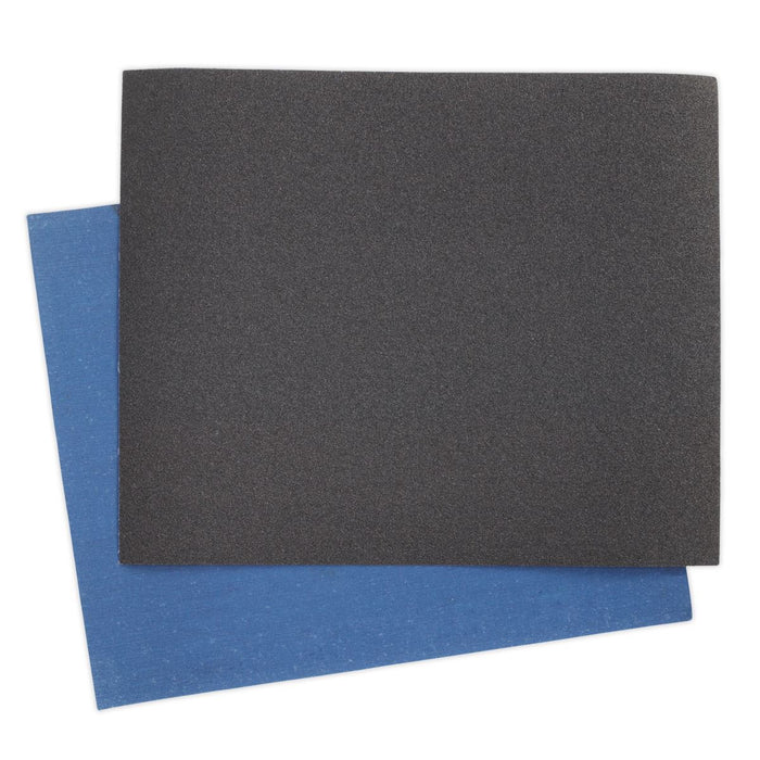 Sealey Emery Sheet Blue Twill 230 x 280mm 80Grit Pack of 25 ES232880