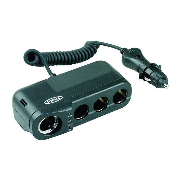 Ring RMS4 Car Four 12V Sockets Adaptor for Dash Cams, Sat Navs and more