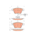 Genuine TRW Brake Pads (Front) (R90) GDB1689 TRW  - Dynamic Drive