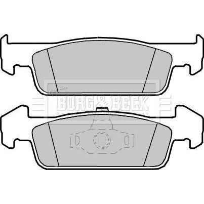 Genuine Borg & Beck Front Brake Pads fits Dacia Logan II 1012 BBP2408 Borg & Beck  - Dynamic Drive