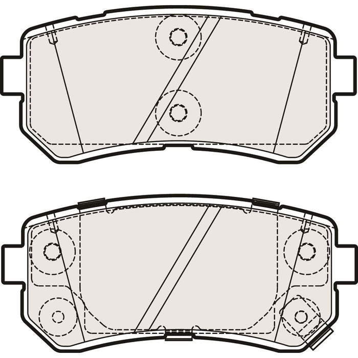 Genuine APEC Rear Brake Discs & Pads Set Solid for Kia Soul