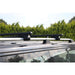 Roof Bars Rack Aluminium Black fits Fiat Mobi 2016- For Raised Rails Omtec  - Dynamic Drive