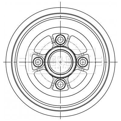 Genuine Borg & Beck Brake Drum fits Nissan Micra K13 1.2 0510 BBR7260 Borg & Beck  - Dynamic Drive