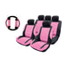 Pink Leather Look Car Seat Covers + Steering wheel for Renault Clio All Models UKB4C  - Dynamic Drive