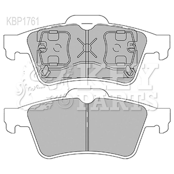 Genuine Key Parts KBP1761 Rear Brake Pads (Ate-Teves)