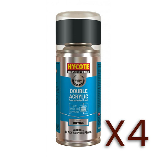 4x Hycote Aerosol Paint for Black Sapphire (Pearlescent) 150ml Hycote  - Dynamic Drive