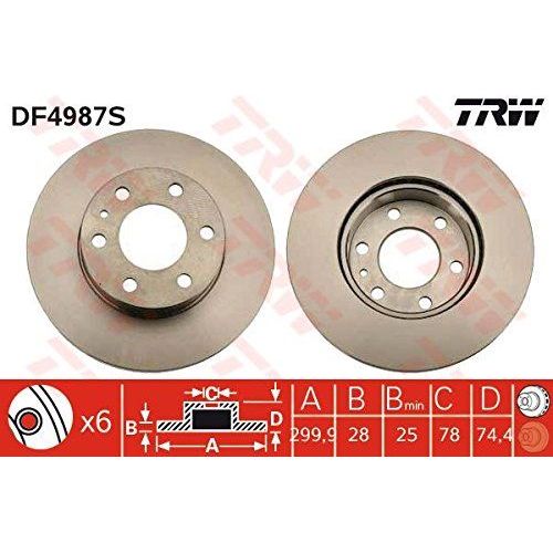 Genuine TRW Brake Disc (Single) DF4987S TRW  - Dynamic Drive