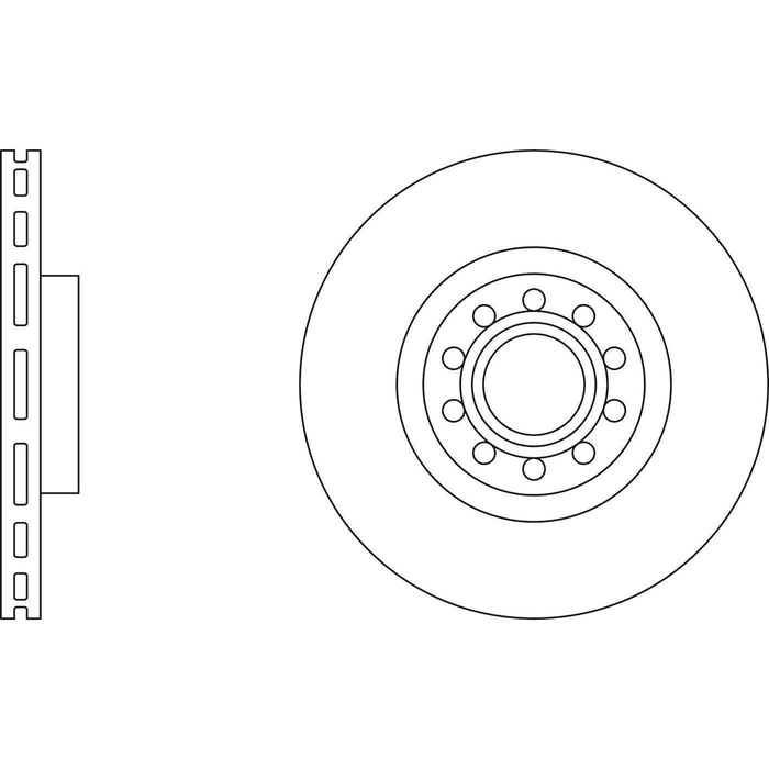 Apec Brake Disc Front Fits Audi A8