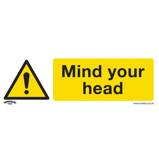 Sealey Warning Safety Sign Mind Your Head Rigid Plastic SS39P1 Sealey  - Dynamic Drive