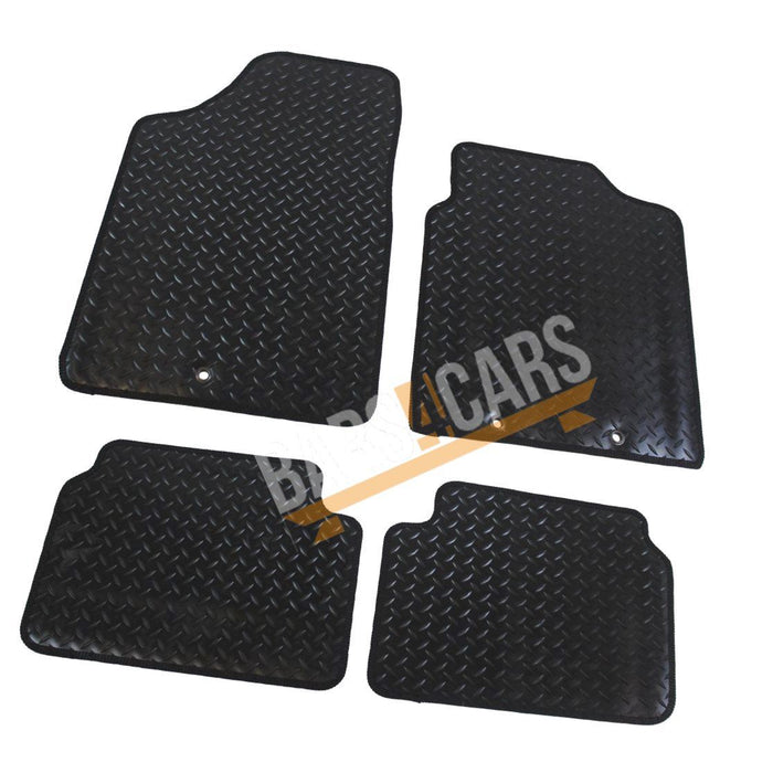 Fully Tailored Rubber Car Mats for Hyundai I-10 09-14 Set of 4 With 3 Clips UKB4C  - Dynamic Drive