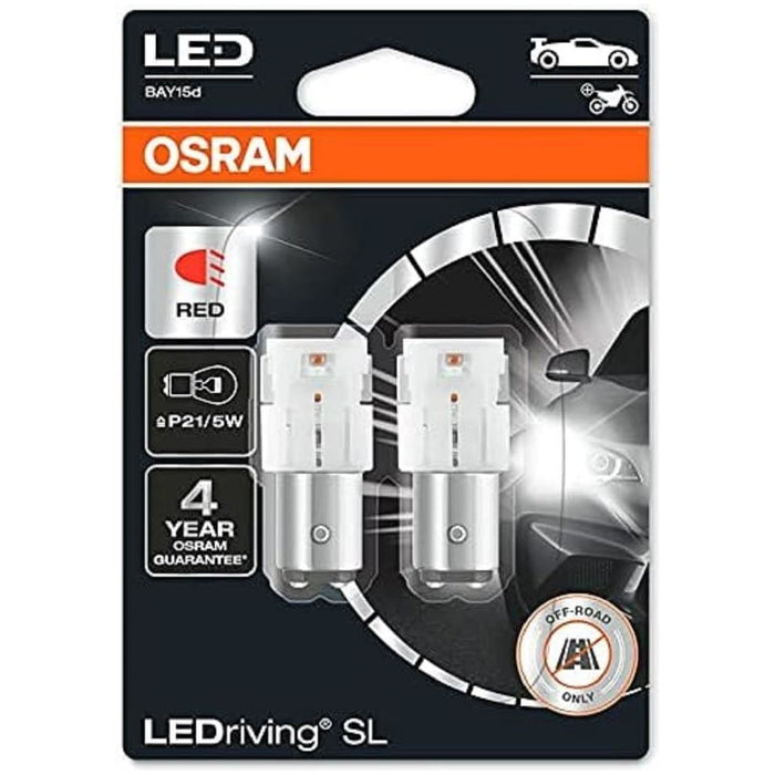 OSRAM LEDriving® SL, P21/5W, Red, LED signal lamps, Off-road only, non ECE