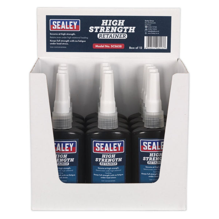 Sealey High Strength Retainer 50ml Pack of 12 SCS638 Sealey  - Dynamic Drive