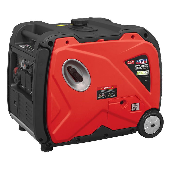 Sealey 3500W Inverter Generator 4-Stroke Engine 230V G3500I Sealey  - Dynamic Drive