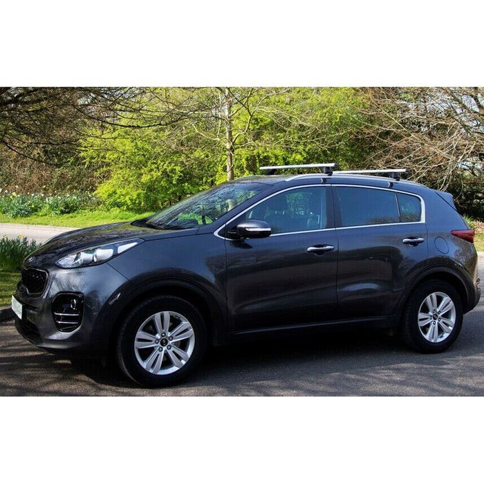 Locking Aluminium Flush Solid Roof Rail Bars fits Vauxhall Grandland X Maypole  - Dynamic Drive