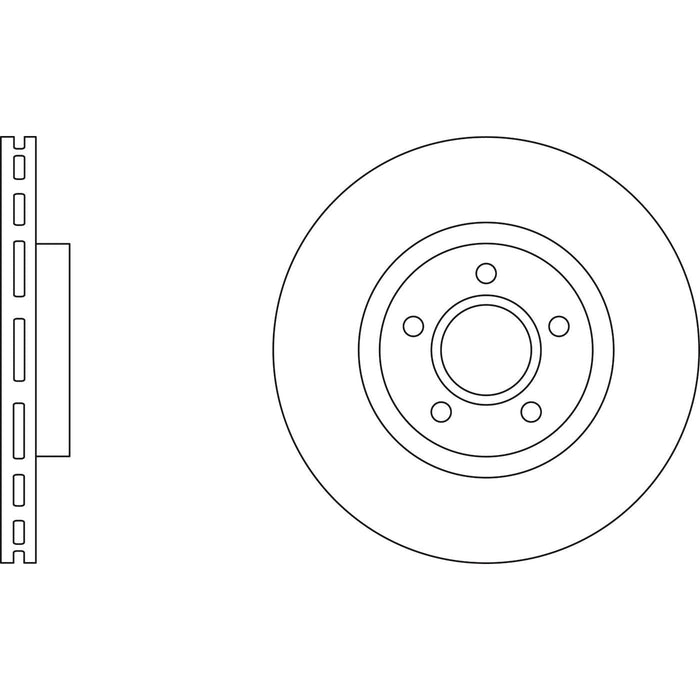 NAPA Front Brake Discs & Pads Set Vented for Ford Tourneo Connect / Grand