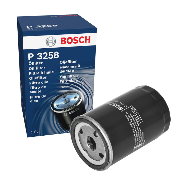 Bosch Car Oil Filter P3258 fits Chrysler Grand Voyager CRD - 2.8 - 04-08 0451103