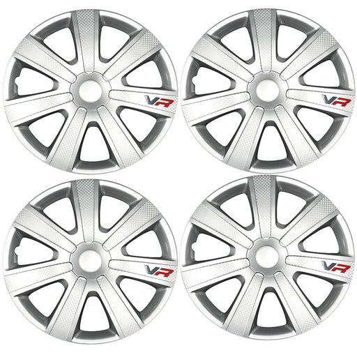 4 x Grey VR Wheel Trims Hub Caps 16" fits Toyota Avensis Aygo Yaris UKB4C  - Dynamic Drive