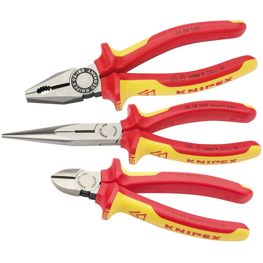 Draper Knipex 00 20 12 VDE Plier Assembly Pack (3 Piece) 44948 Draper  - Dynamic Drive