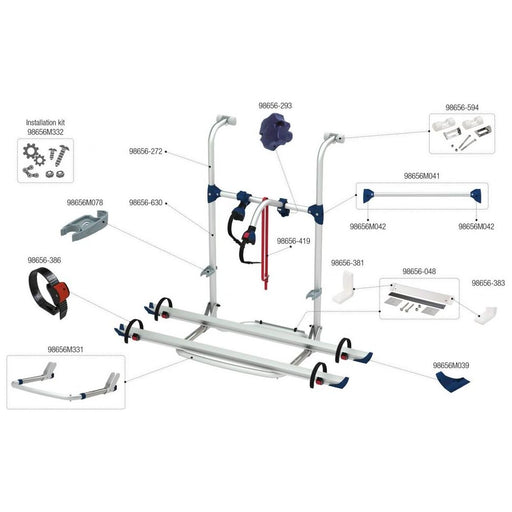 Fiamma Carry Bike In Black Pro Hymer Dethleffs Motorhome 2 Bike Rack Carrier Fiamma  - Dynamic Drive