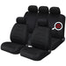 Black Mesh Full Set Front & Rear Car Seat Covers for Audi A4 Avant 01-On UKB4C  - Dynamic Drive