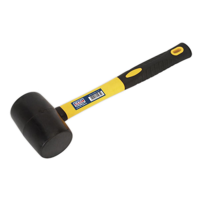 Sealey Rubber Mallet 1lb with Fibreglass Shaft RMB100 Sealey  - Dynamic Drive