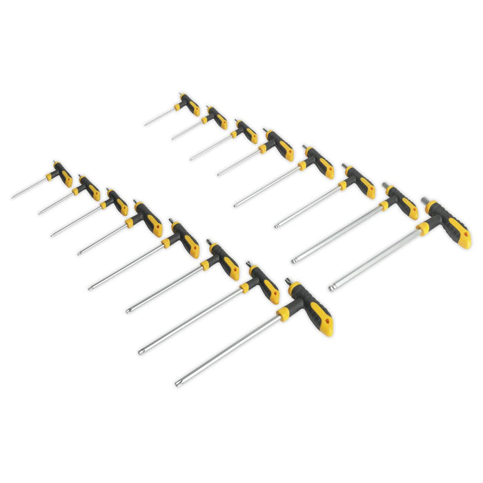 Sealey T-Handle TRX-Star* & Hex Key Set 16pc S0916