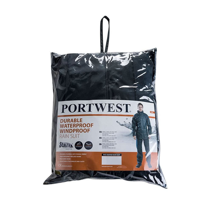 Portwest Sealtex Essential Rain Suit (2 Piece) - Navy - Medium Portwest  - Dynamic Drive