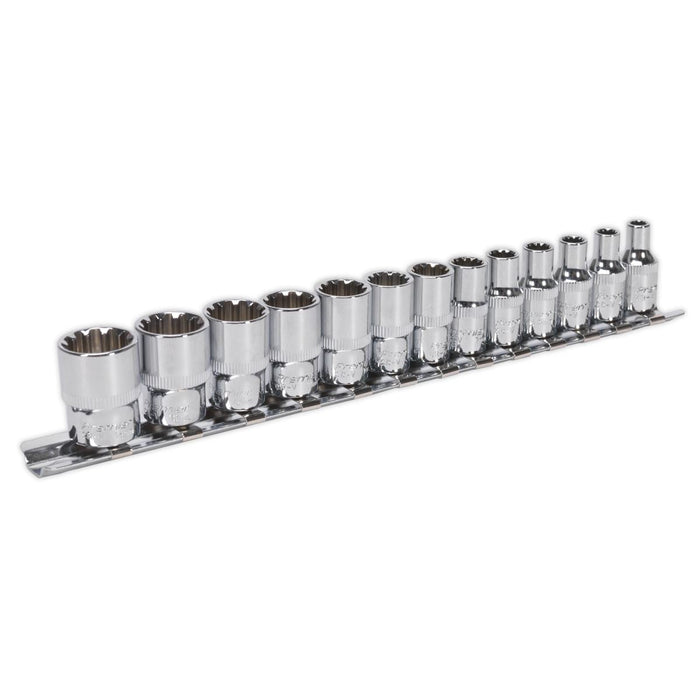 Sealey Socket Set 13pc 1/4"Sq Drive Total Driveï AK69813