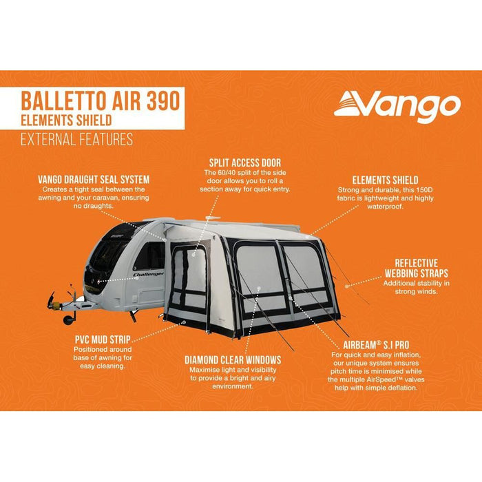 Vango Balletto Air 390 Elements Shield Caravan Awning Vango  - Dynamic Drive