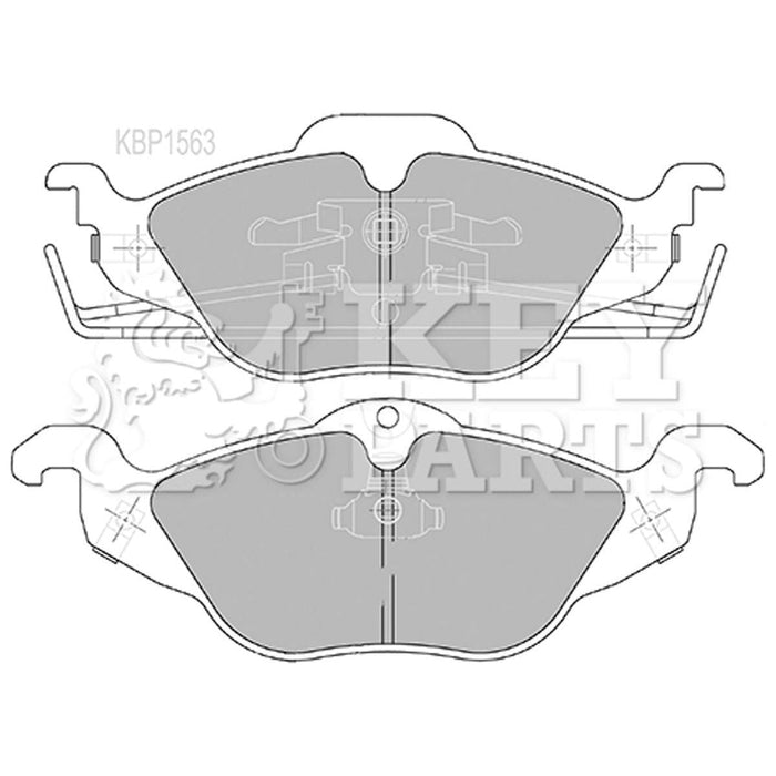 Genuine Key Parts KBP1563 Front Brake Pads-Includes Wear Indicators (Ate-Teves)