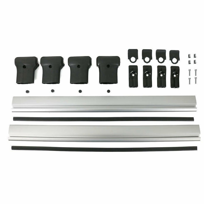 Roof Bars Rack Aluminium Silver fits Nissan Navara 2015- Onwards Omtec  - Dynamic Drive