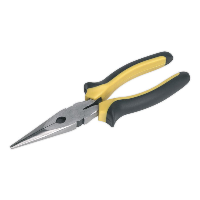 Sealey Long Nose Pliers Comfort Grip 200mm S0812 Siegen by Sealey  - Dynamic Drive