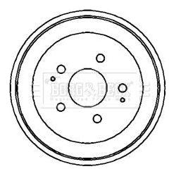 Genuine Borg & Beck Brake Drum fits Honda HRV 1.6i 4x4 1999 BBR7151 Borg & Beck  - Dynamic Drive