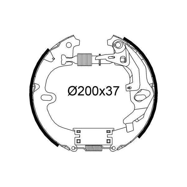 Genuine Valeo Pre-M. Brake Shoe Kit Fits Toy Corolla Iii Iv