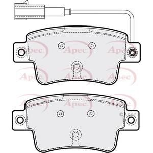 Apec Brake Pads Rear Fits Fiat Punto Evo Apec  - Dynamic Drive