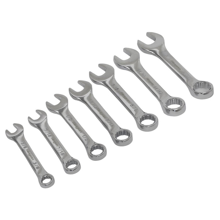 Sealey Combination Spanner Set 7pc Stubby Imperial S01190 Siegen by Sealey  - Dynamic Drive