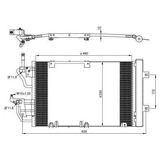 NRF Air Con Condenser fits Vauxhall Astra Astravan Zafira Opel Astra Astra H Cl