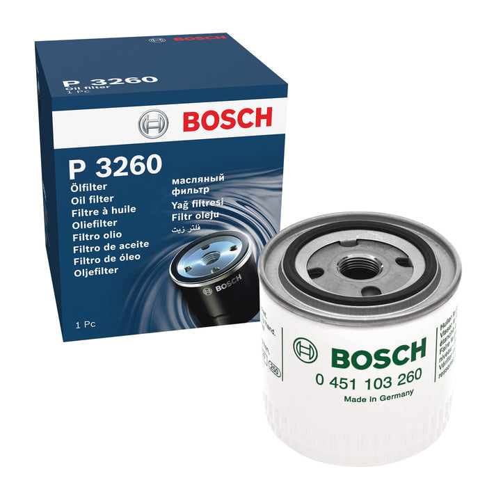 Genuine Bosch Car Oil Filter P3260 fits Volvo V40 DiTD - 1.9 - 00-04 0451103260