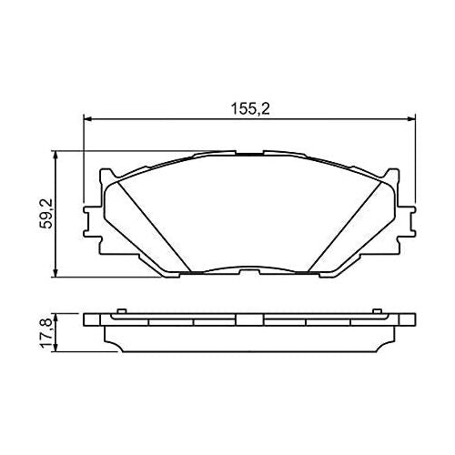 Genuine Bosch Brake Pad Set Bp1314 fits Lexus IS 250 VVTi - 2.5 - 05-13 09864943