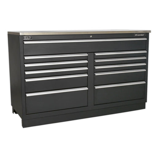 Sealey Modular Floor Cabinet 11 Drawer 1550mm Heavy-Duty APMS04 Sealey  - Dynamic Drive