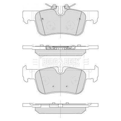 Genuine Borg & Beck Rear Brake Pads fits BMW i3 0813 BBP2499 Borg & Beck  - Dynamic Drive