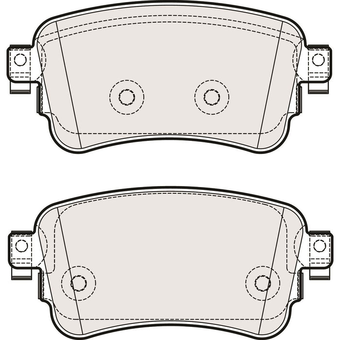 Genuine APEC Rear Brake Disc & Pads Set Solid for Citroen Dispatch