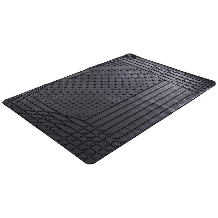 Black Heavy Duty Durable Waterproof Rubber Car Boot Protection Liner Mat SS5125 Sakura  - Dynamic Drive