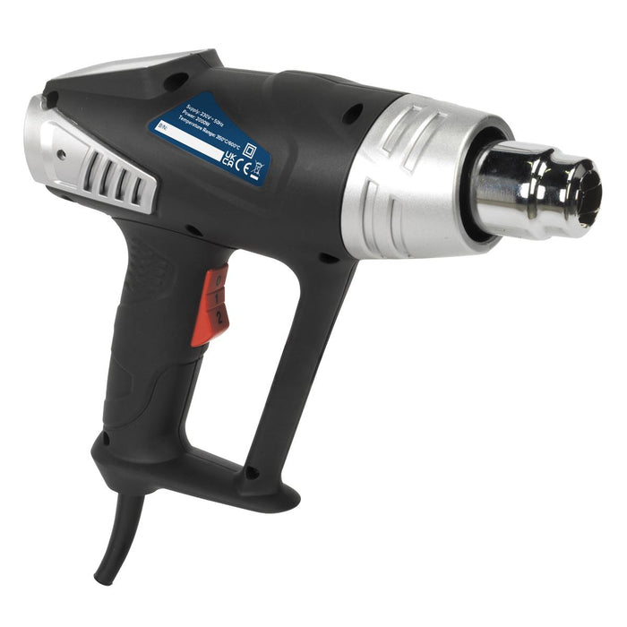 Sealey 2 Speed Hot Air Gun Kit 350/600°C Heat Gun 4 Nozzles & Case HS103K Sealey  - Dynamic Drive