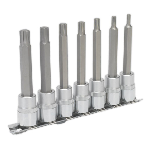 Sealey Ribe Socket Bit Set 7pc 3/8"Sq Drive 95mm AK6233 Sealey  - Dynamic Drive