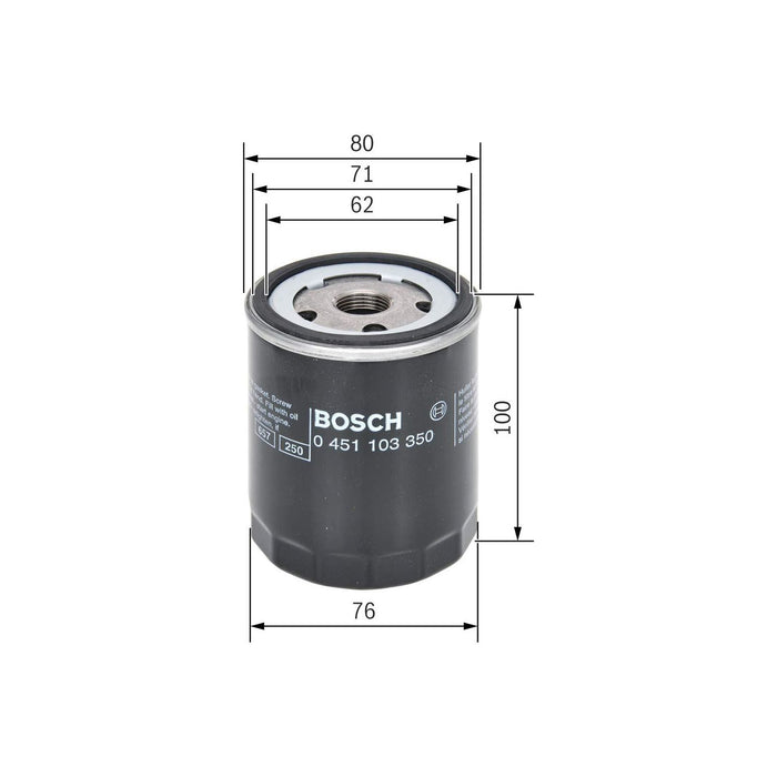 Genuine Bosch Car Oil Filter P3350 fits Lancia Delta iE HF - 1.6 - 86-88 0451103