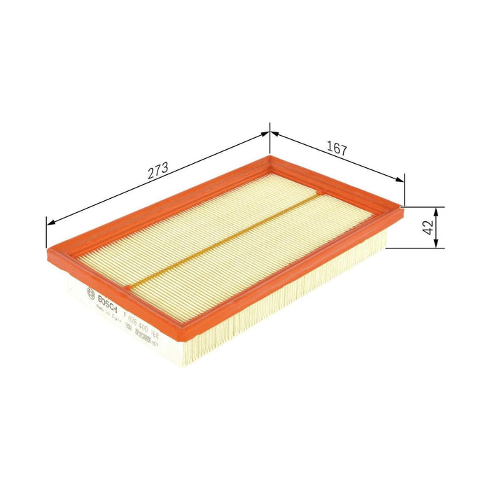 Genuine Bosch Car Air Filter S0168 fits Hyundai Amica - 1.1 - 06-08 F026400168