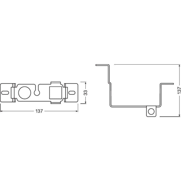 Osram LEDriving FOG additional mounting for Nissan models, FOG101-NIS-M, bracket Osram  - Dynamic Drive